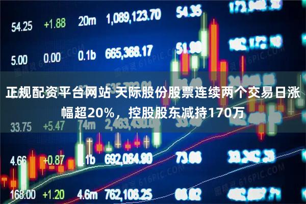 正规配资平台网站 天际股份股票连续两个交易日涨幅超20%，控股股东减持170万
